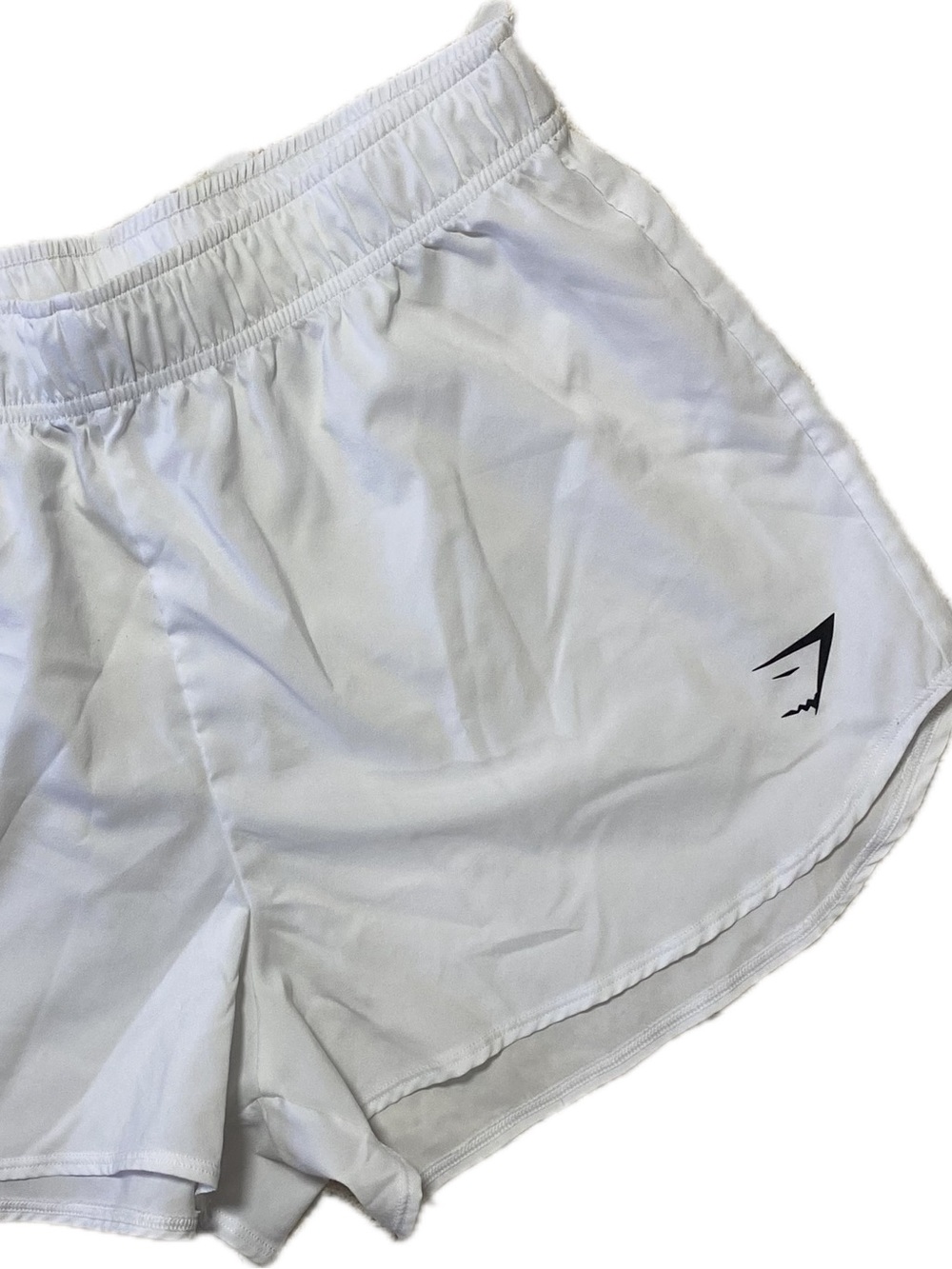 Gymshark Women's White Athletic Shorts with Logo